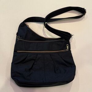 Travelon Black Shoulder Bag with Zipper Accents